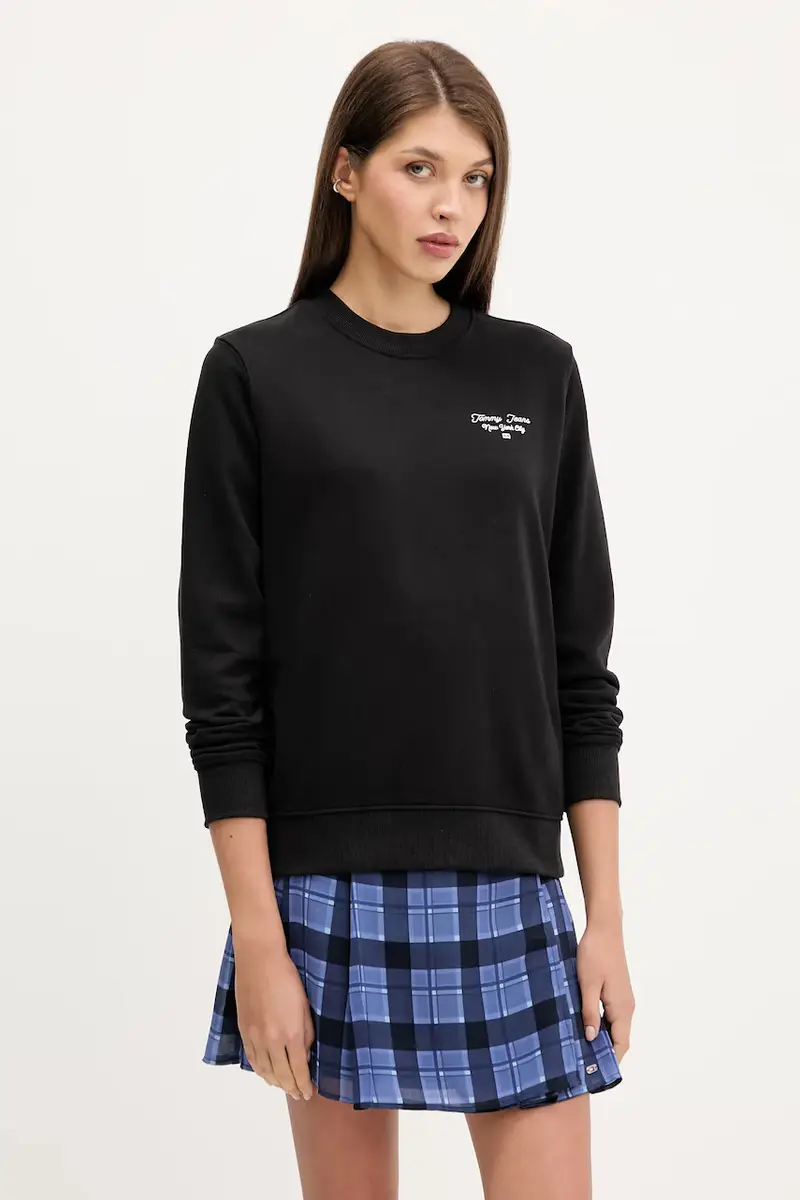 felpa in cotone donna colore nero DW0DW21960