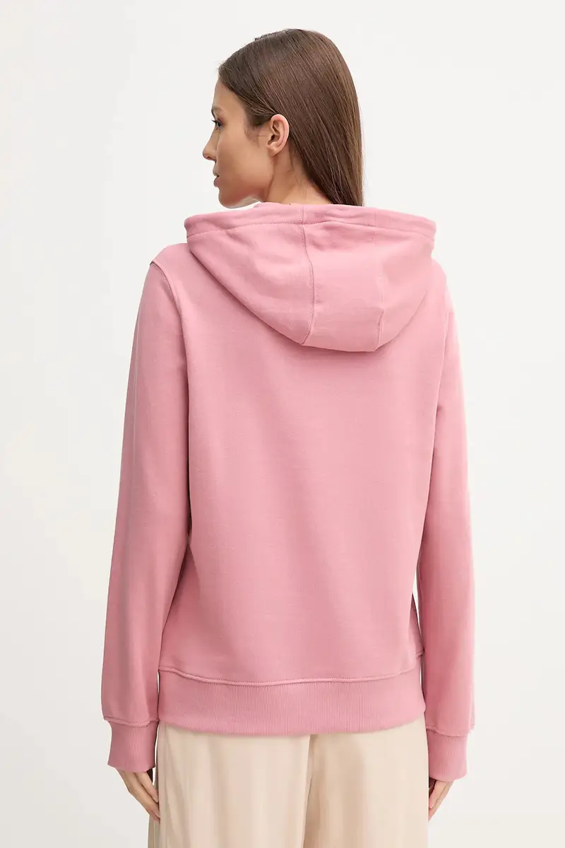 felpa in cotone donna colore rosa con cappuccio DW0DW20943 miniatura 2