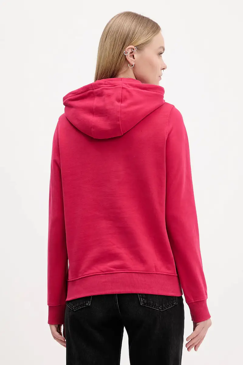 felpa in cotone donna colore rosa con cappuccio DW0DW21962 miniatura 3