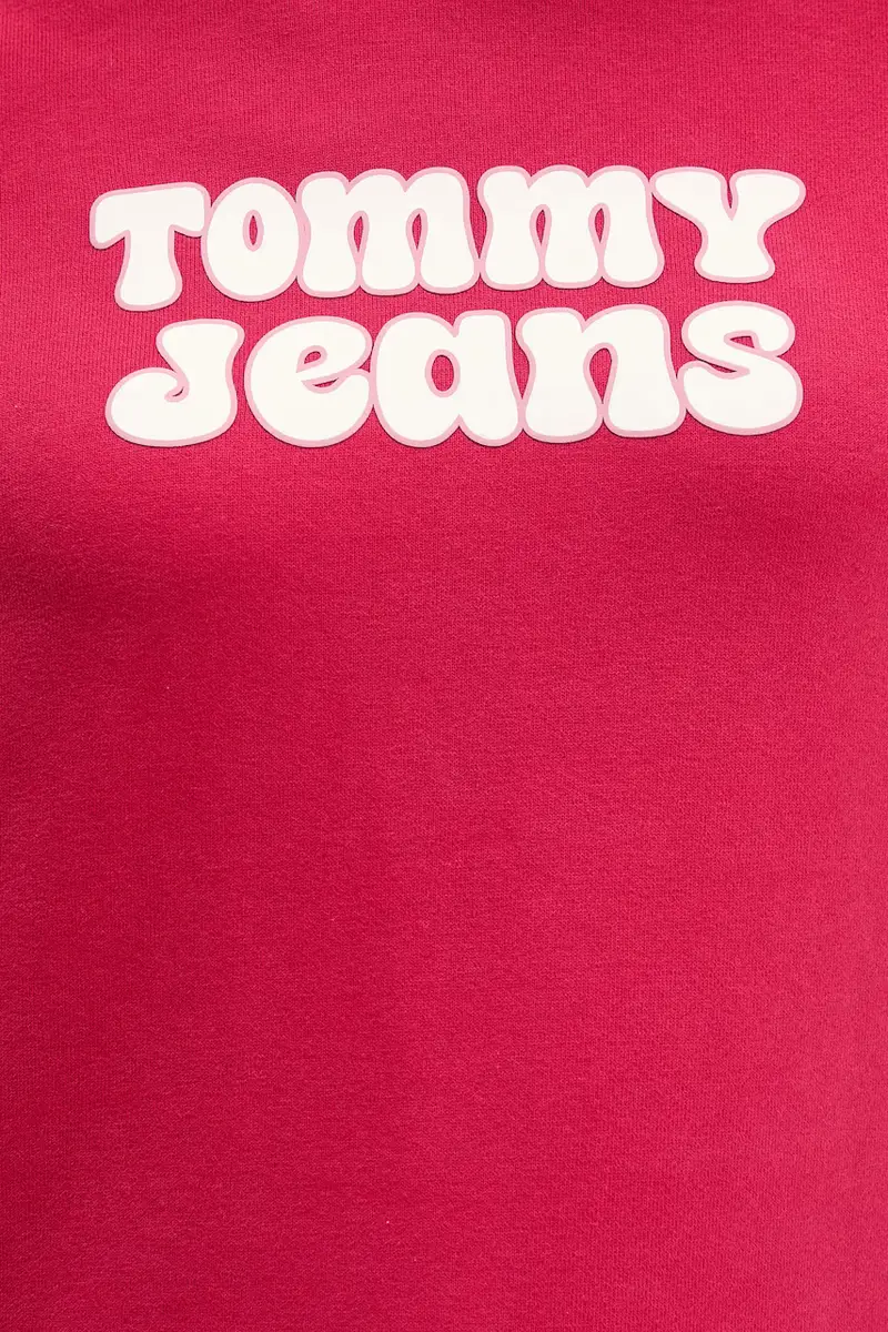 felpa in cotone donna colore rosa con cappuccio DW0DW21962 miniatura 5