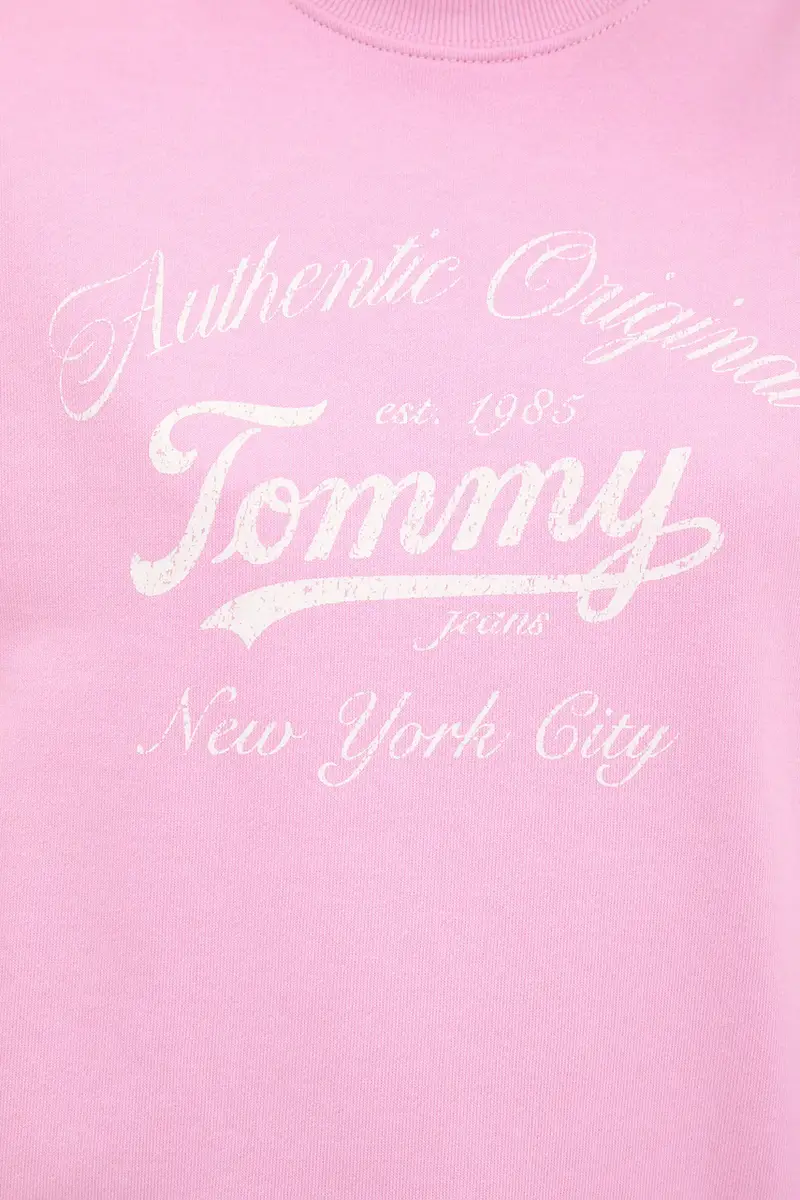 felpa in cotone donna colore rosa DW0DW20942 miniatura 5