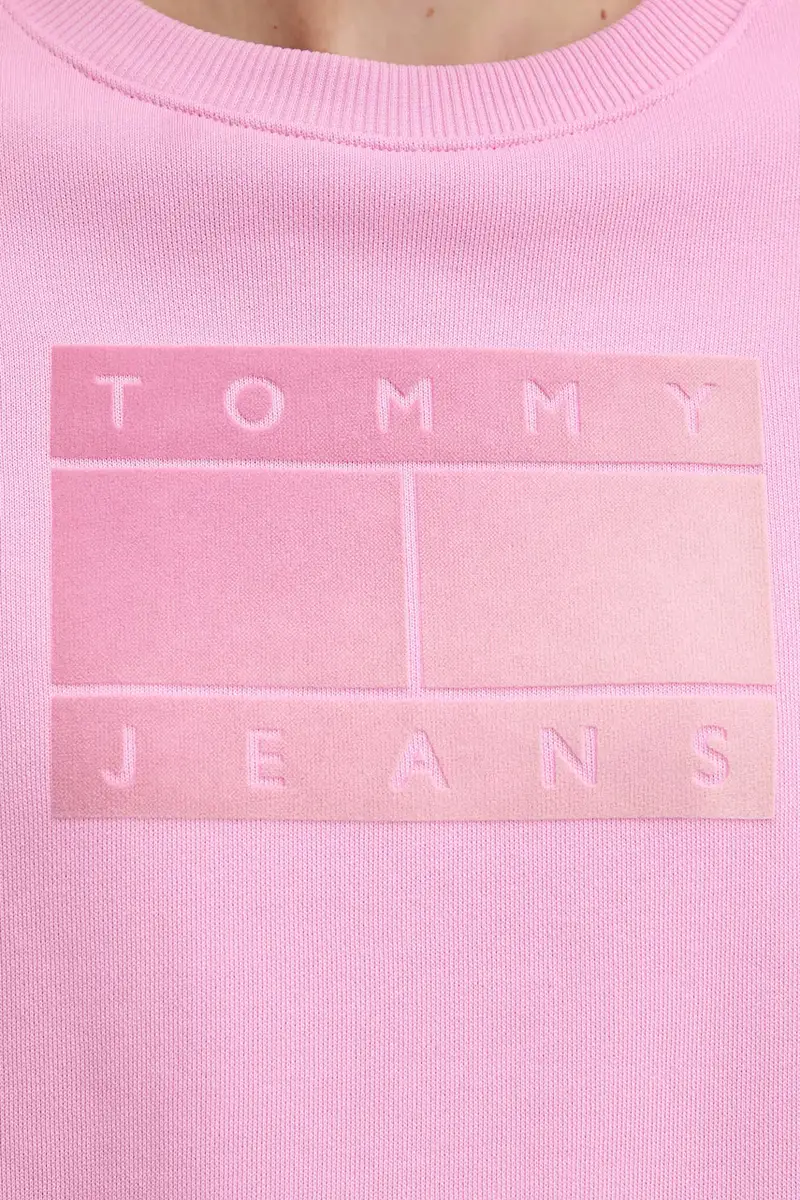 felpa in cotone donna colore rosa DW0DW21396 miniatura 4