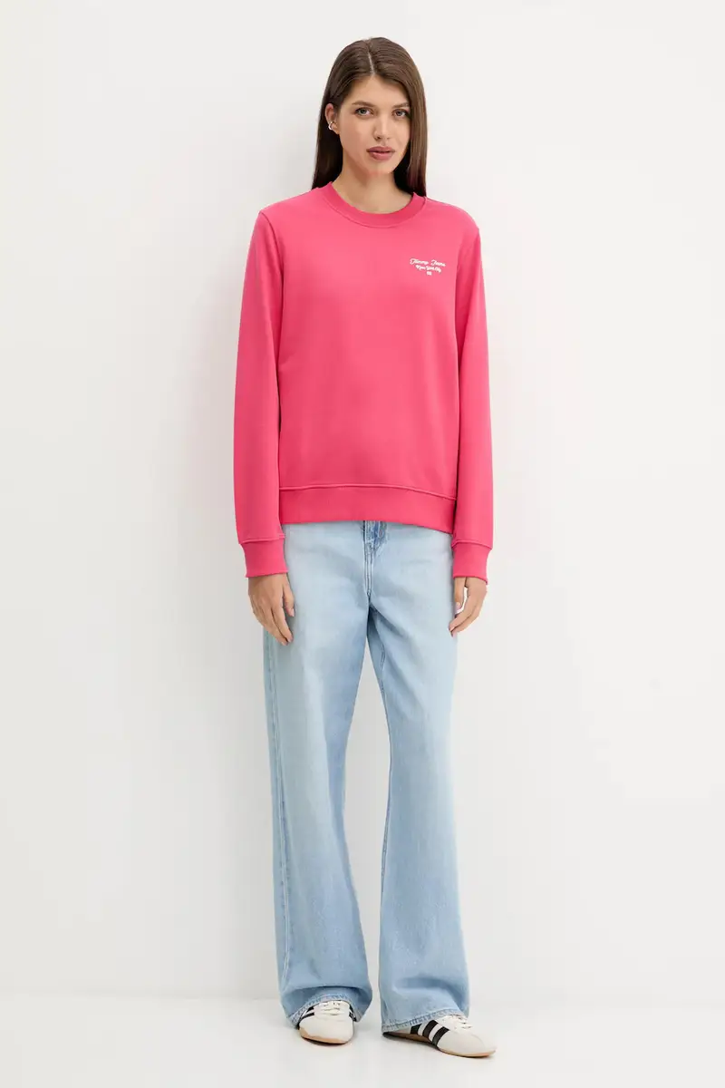 felpa in cotone donna colore rosa DW0DW21960 miniatura 2