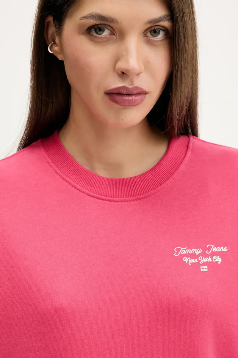 felpa in cotone donna colore rosa DW0DW21960 miniatura 4