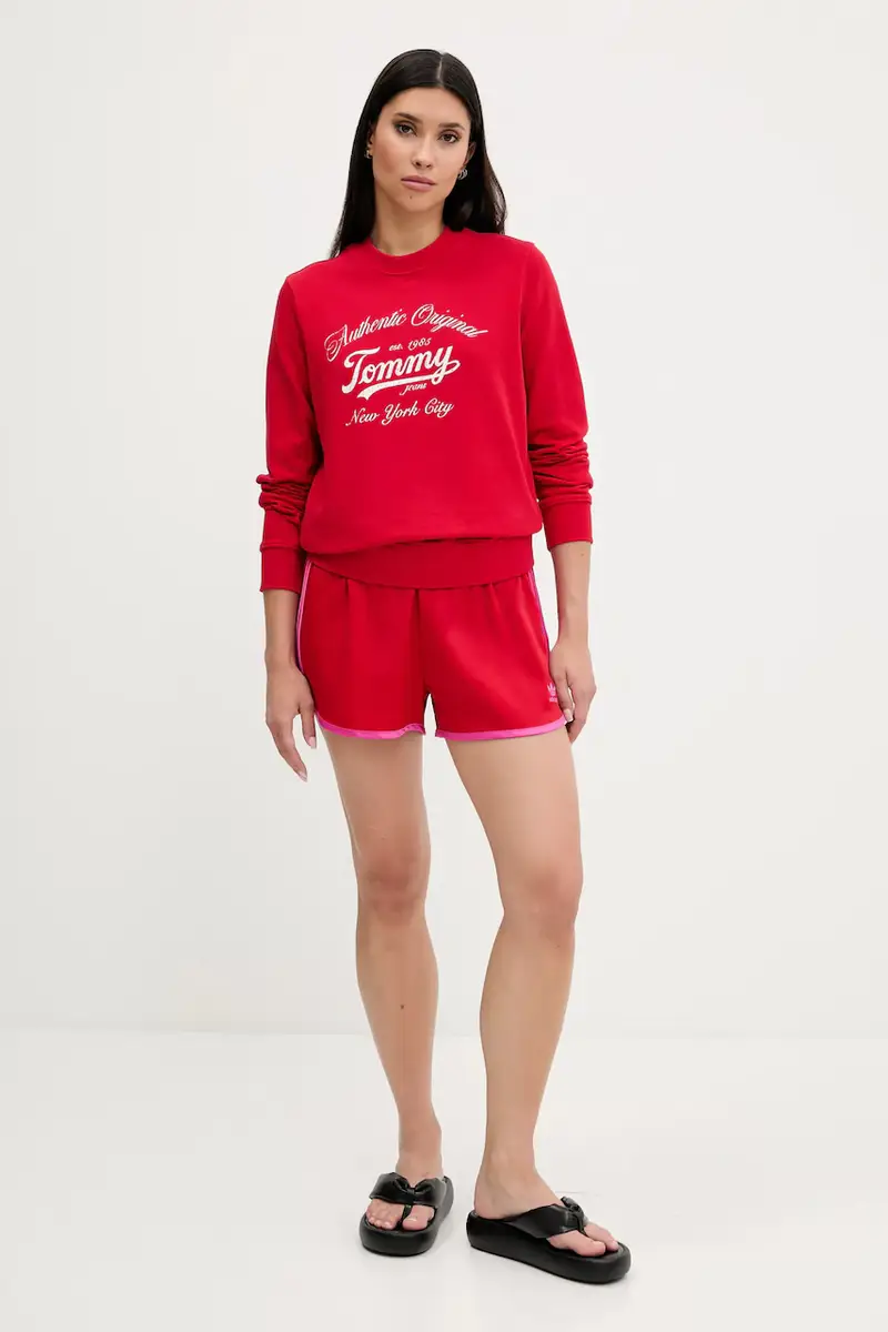 felpa in cotone donna colore rosso DW0DW20942 miniatura 2