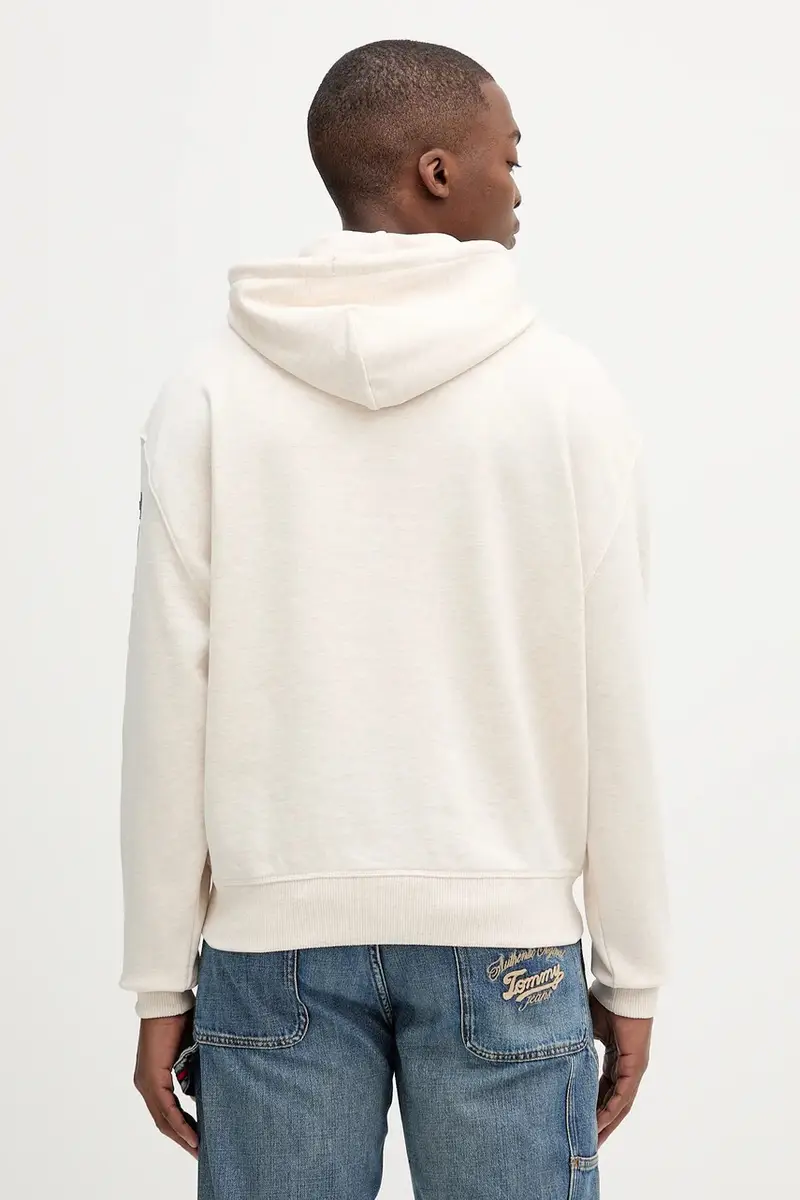 felpa in cotone uomo colore beige con cappuccio DM0DM21834 miniatura 3