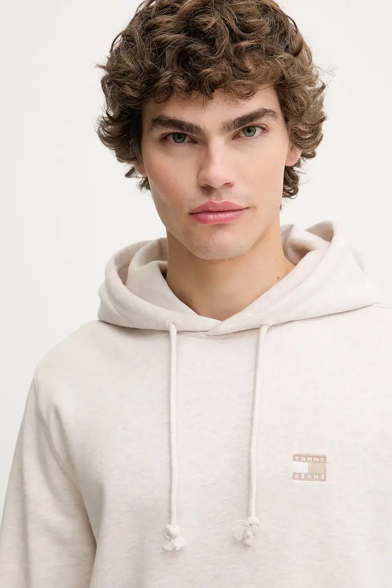 felpa in cotone uomo colore beige con cappuccio DM0DM21922 miniatura 4