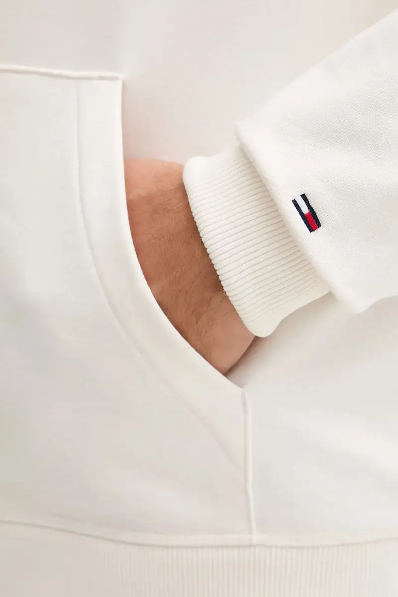 felpa in cotone uomo colore beige con cappuccio DM0DM22112 miniatura 4