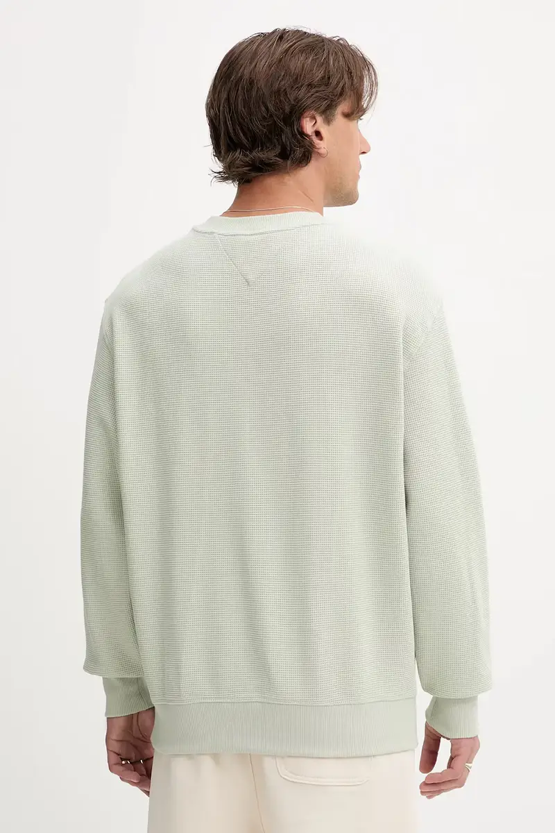 felpa in cotone uomo colore beige DM0DM21622 Verde miniatura 3