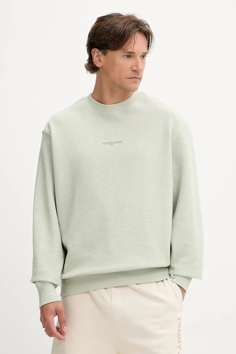 felpa in cotone uomo colore beige DM0DM21622 Verde