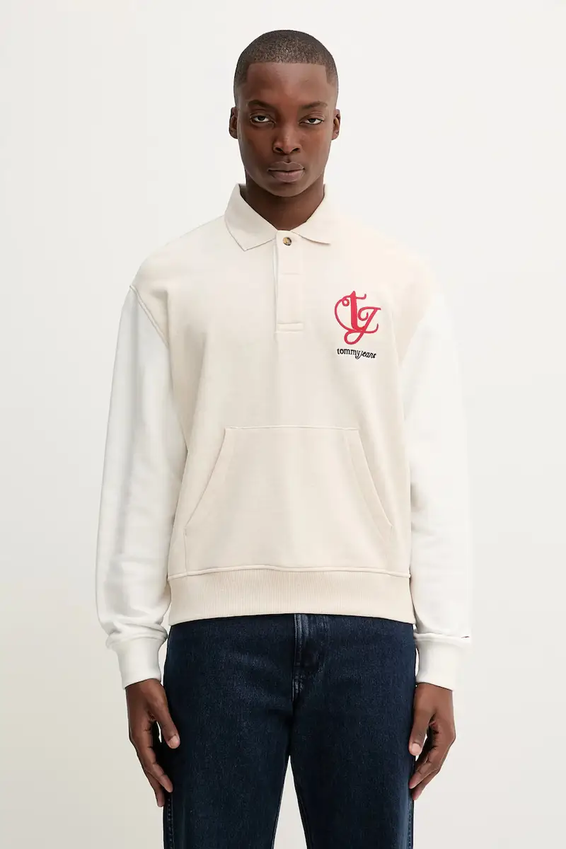 felpa in cotone uomo colore beige DM0DM21800