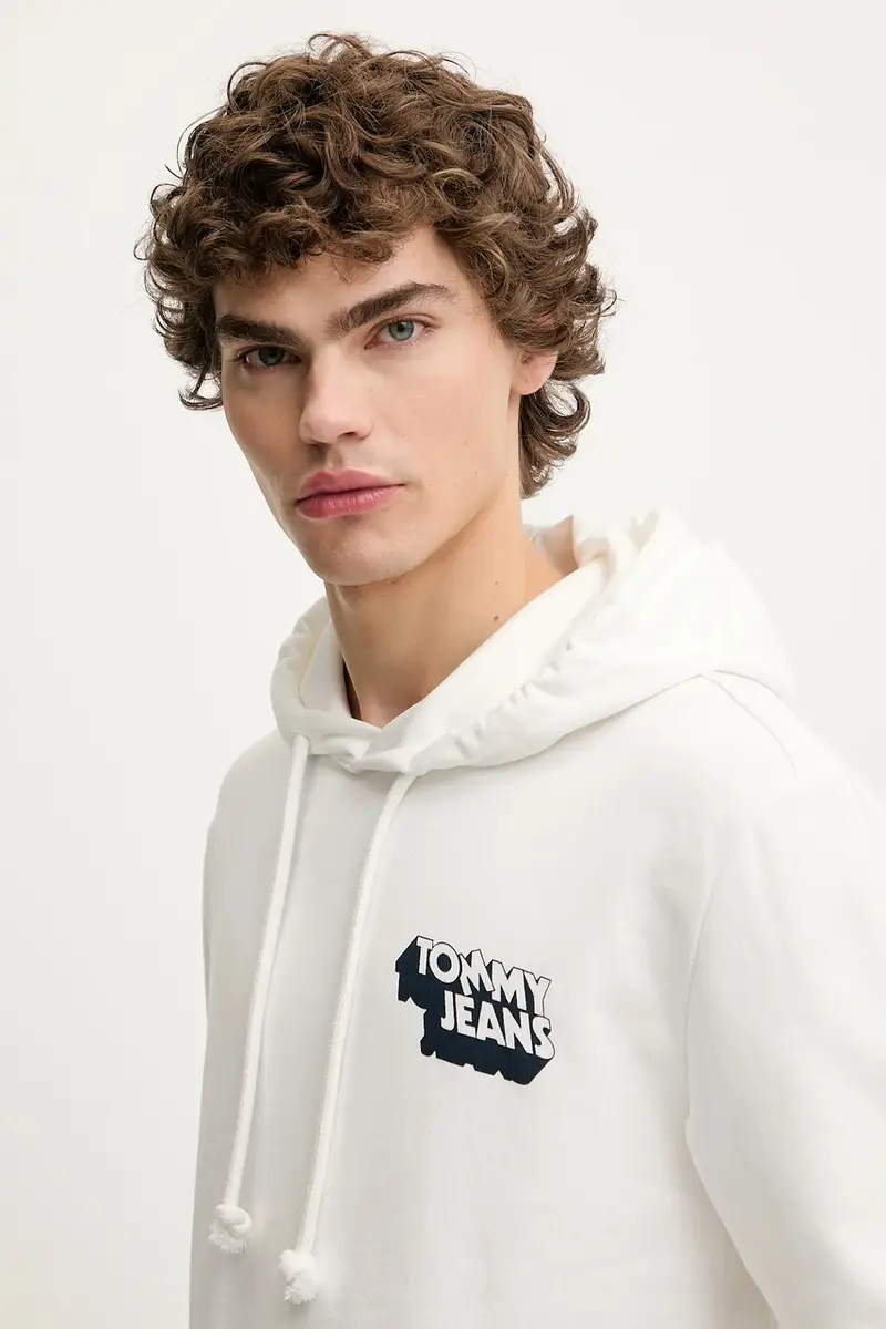 felpa in cotone uomo colore bianco con cappuccio DM0DM21625 miniatura 4