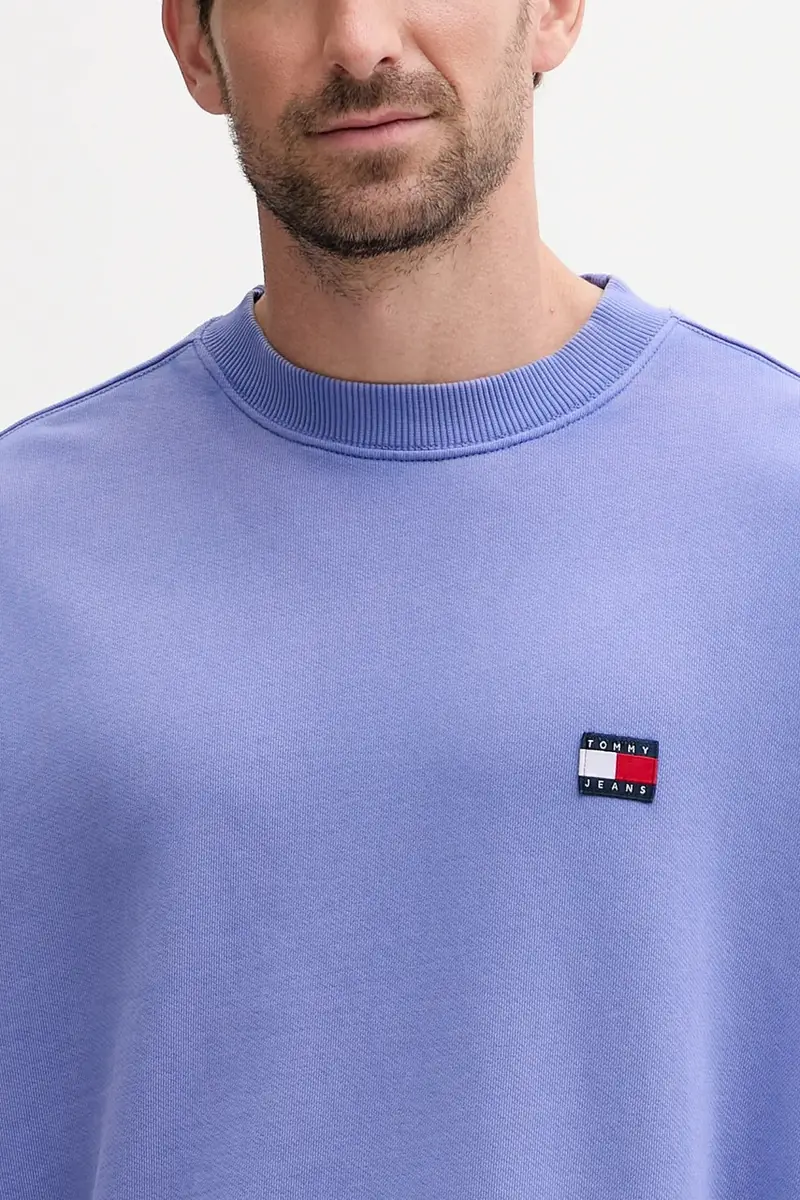 felpa in cotone uomo colore blu con applicazione DM0DM22079 miniatura 4