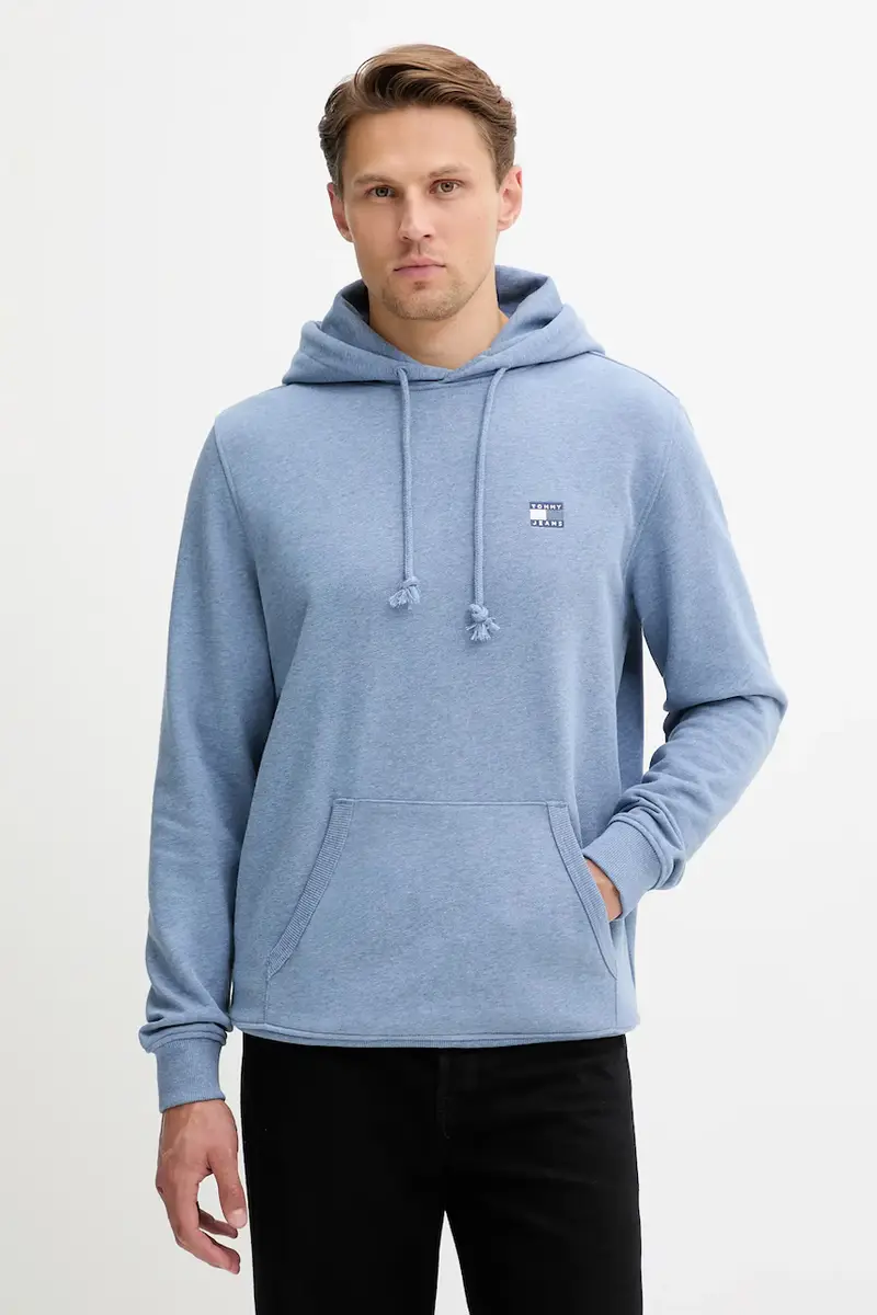 felpa in cotone uomo colore blu con cappuccio DM0DM21922