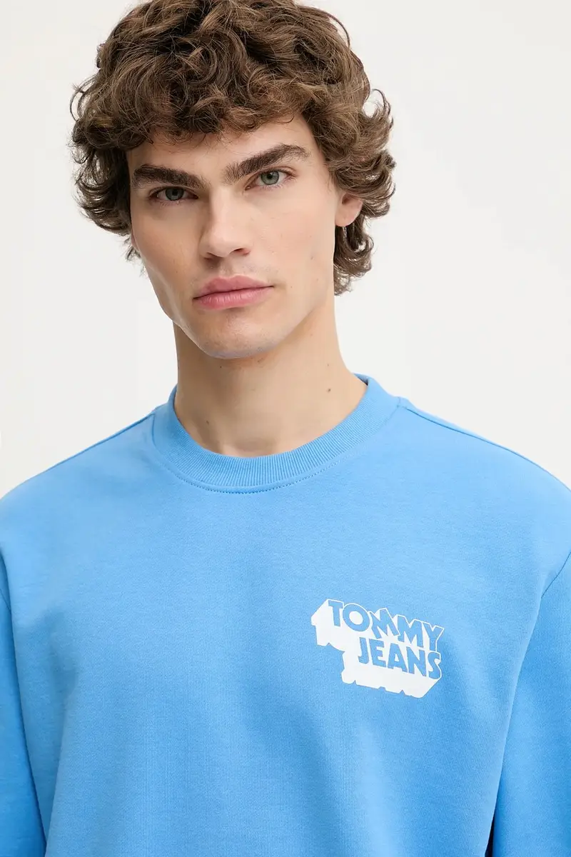 felpa in cotone uomo colore blu DM0DM21640 miniatura 3