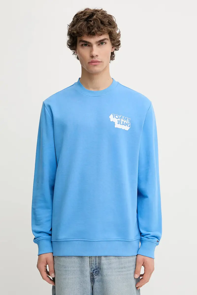 felpa in cotone uomo colore blu DM0DM21640