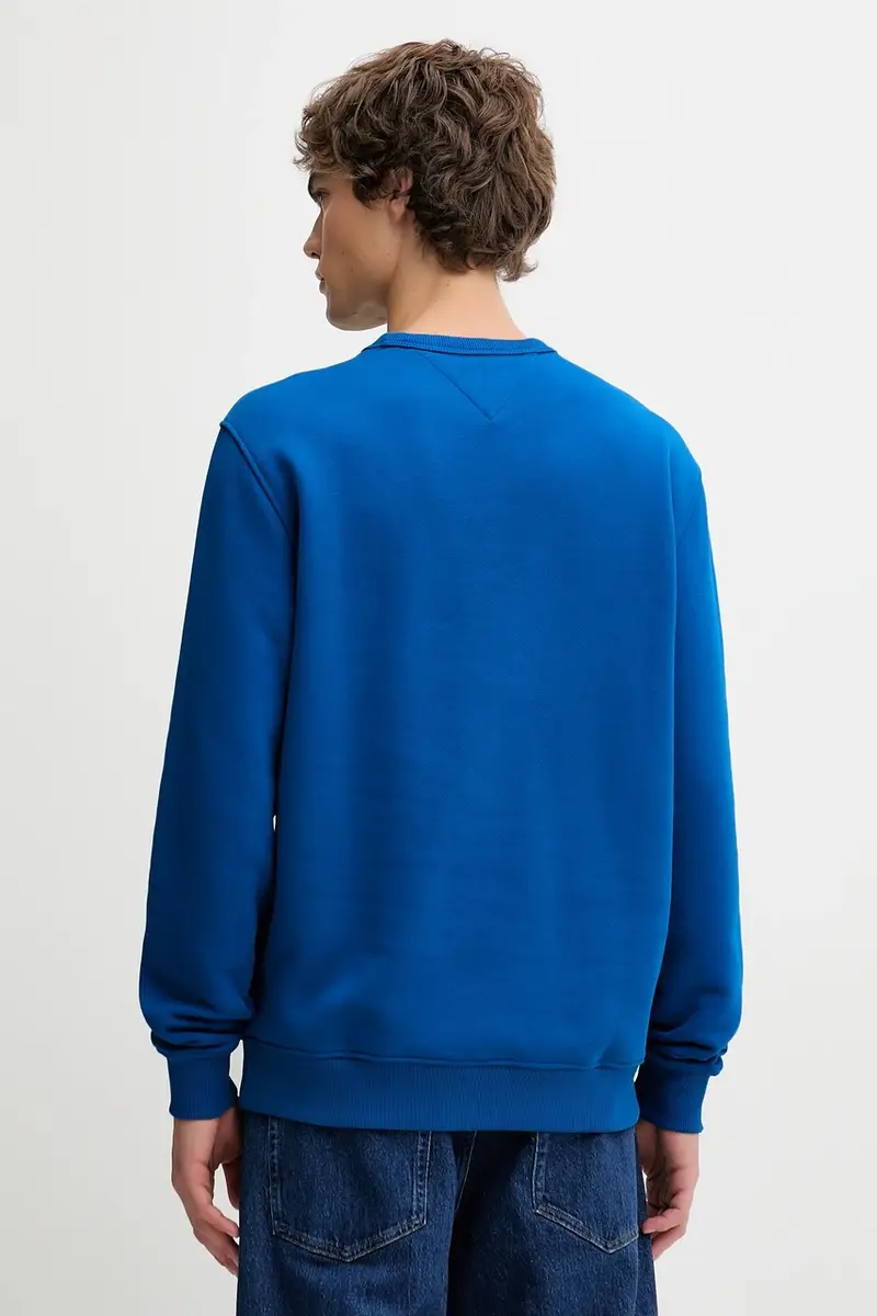 felpa in cotone uomo colore blu navy con applicazione DM0DM20660 miniatura 3