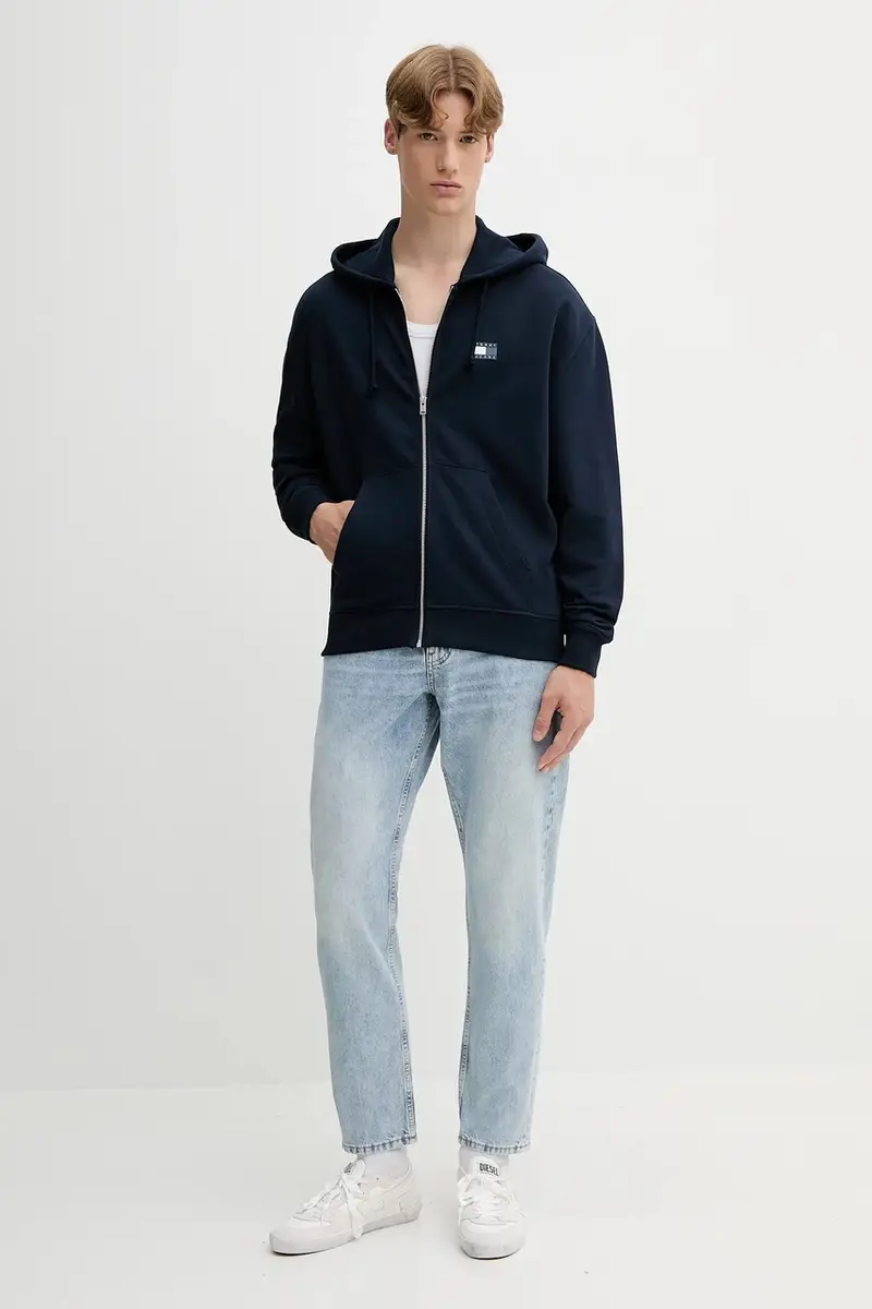 felpa in cotone uomo colore blu navy con cappuccio DM0DM21626 miniatura 2