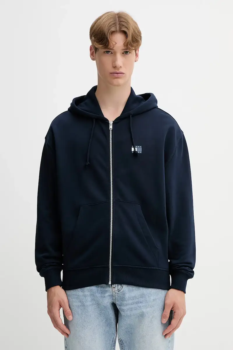 felpa in cotone uomo colore blu navy con cappuccio DM0DM21626