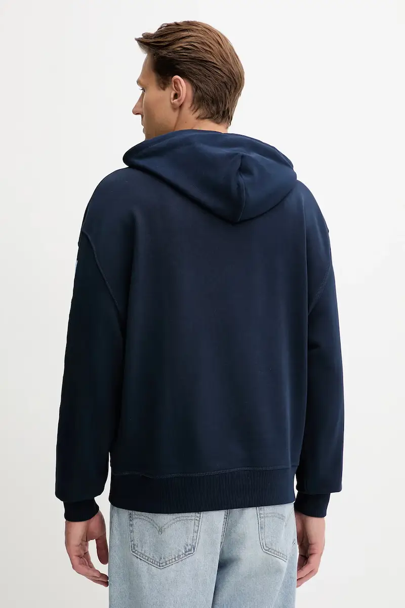 felpa in cotone uomo colore blu navy con cappuccio DM0DM21834 miniatura 2