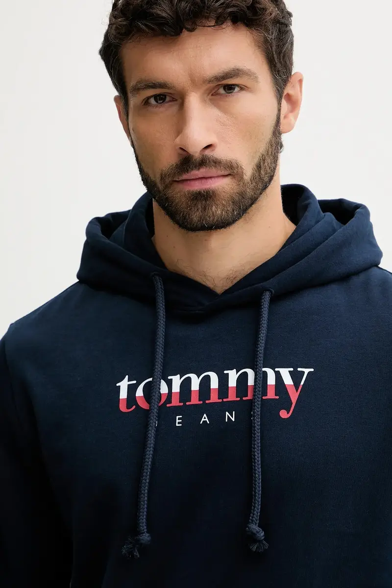 felpa in cotone uomo colore blu navy con cappuccio DM0DM22113 miniatura 3