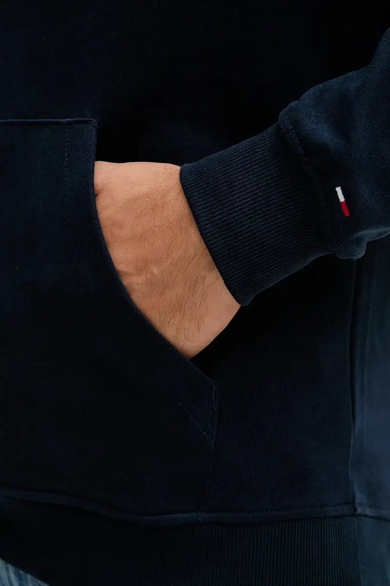 felpa in cotone uomo colore blu navy con cappuccio DM0DM22113 miniatura 4