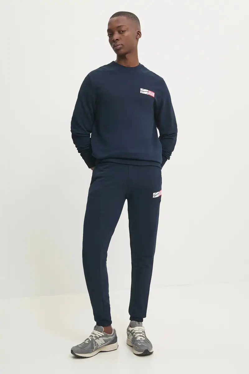 felpa in cotone uomo colore blu navy DM0DM20341 miniatura 2