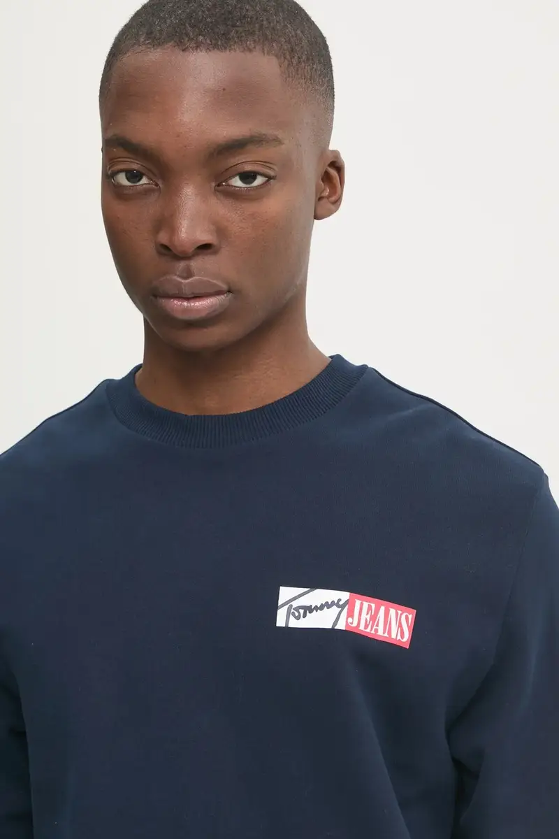 felpa in cotone uomo colore blu navy DM0DM20341 miniatura 4