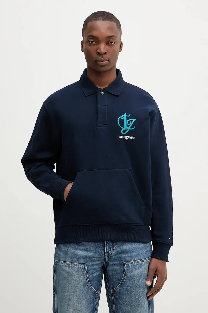 felpa in cotone uomo colore blu navy DM0DM21800