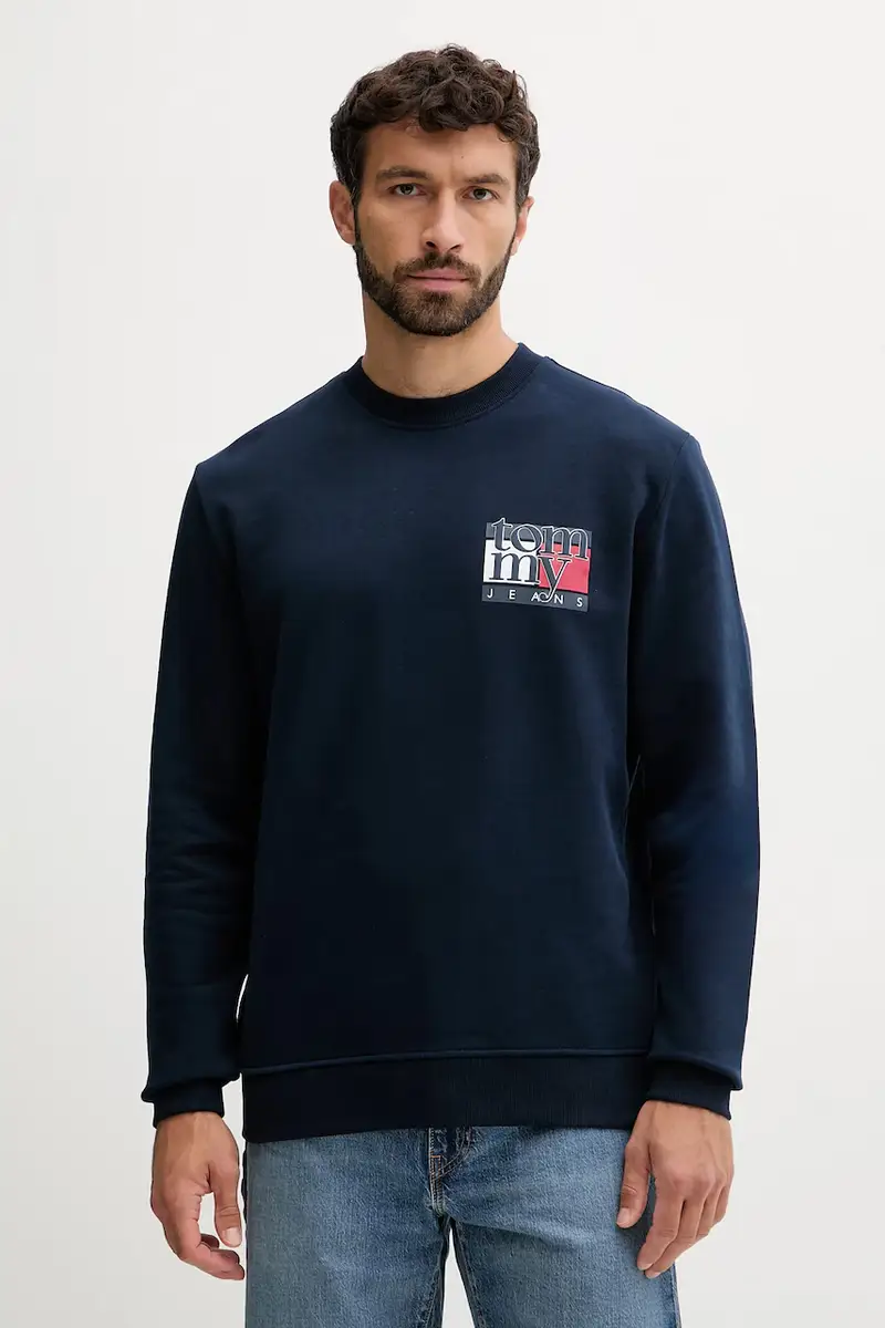 felpa in cotone uomo colore blu navy DM0DM22093