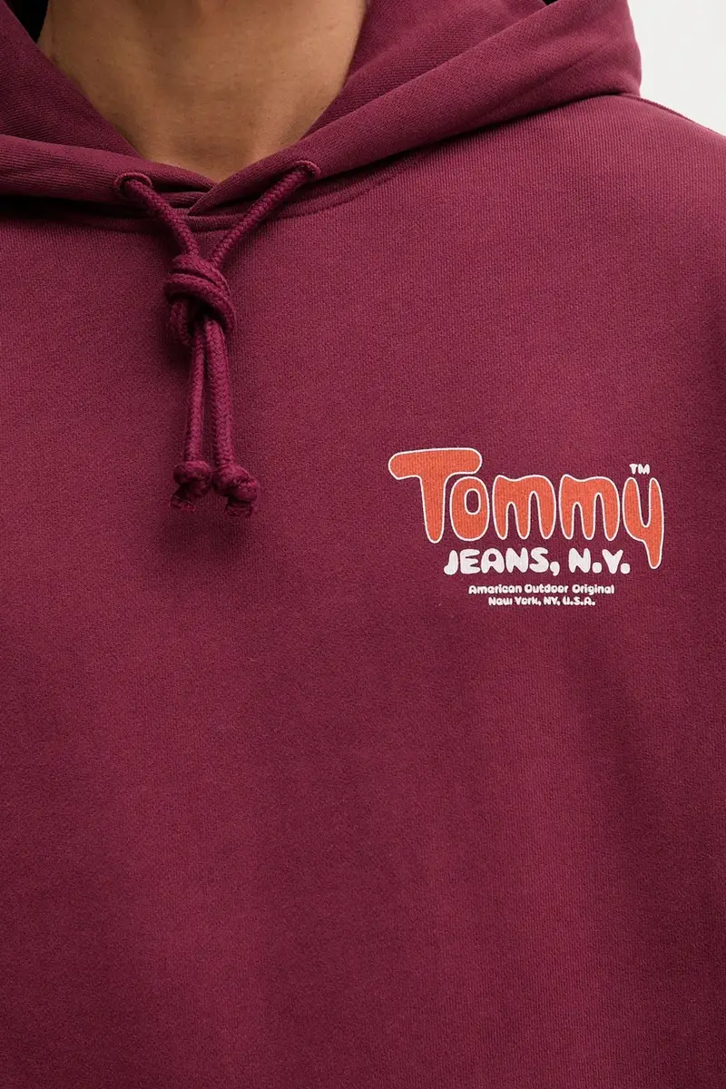 felpa in cotone uomo colore granata con cappuccio DM0DM22086 miniatura 5