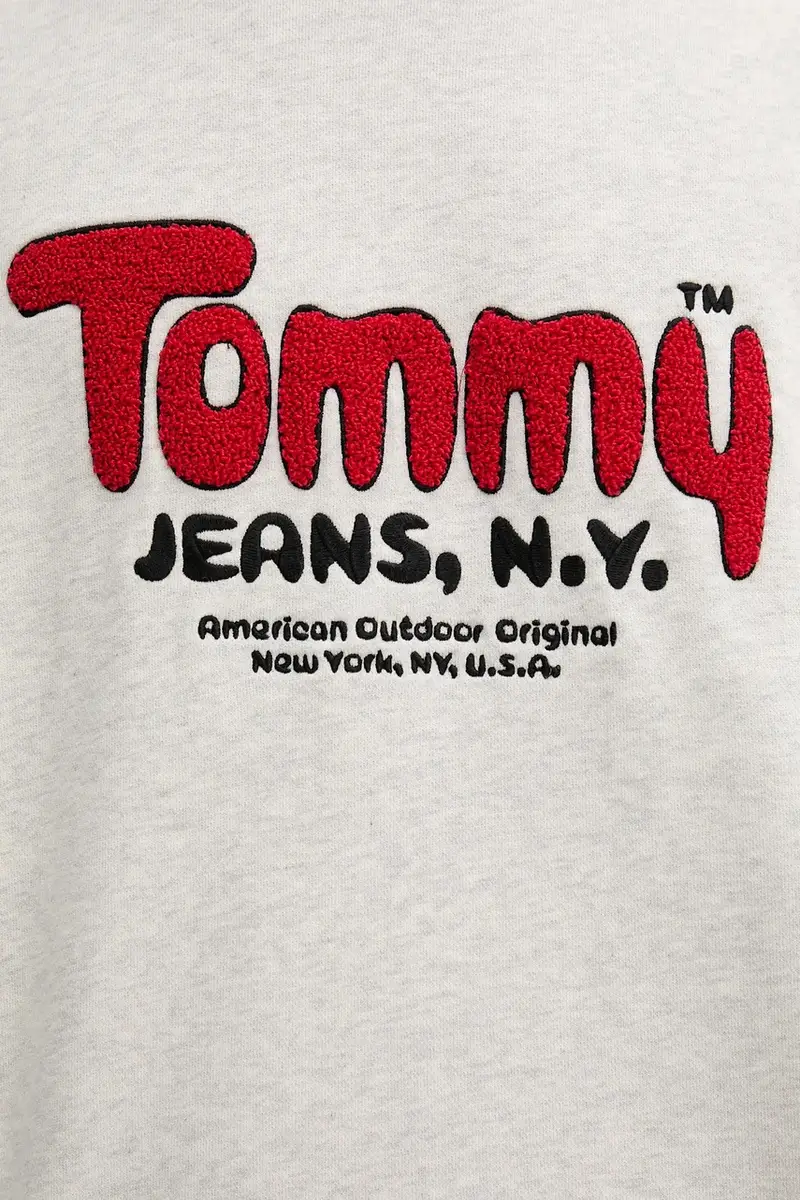 felpa in cotone uomo colore grigio con applicazione DM0DM22087 miniatura 5