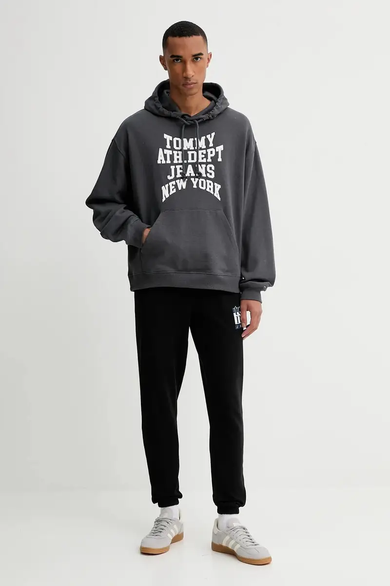 felpa in cotone uomo colore grigio con cappuccio DM0DM22082 miniatura 2