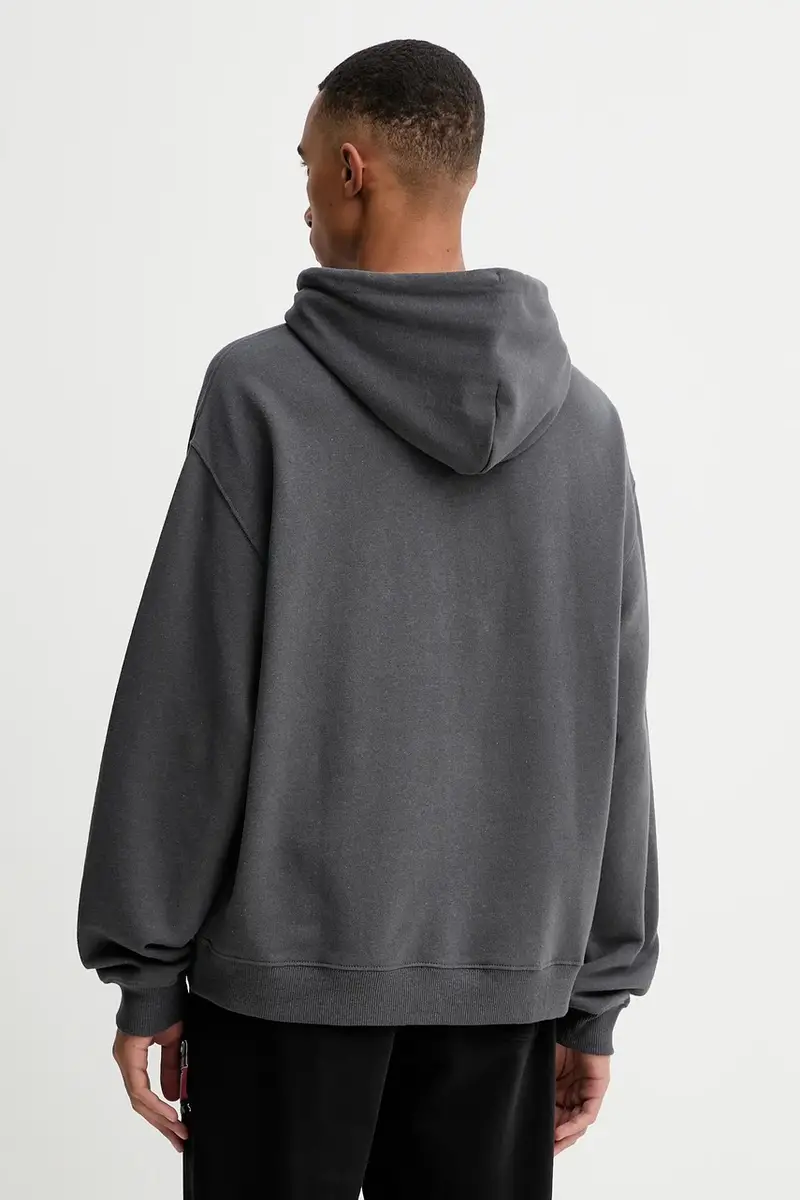 felpa in cotone uomo colore grigio con cappuccio DM0DM22082 miniatura 3