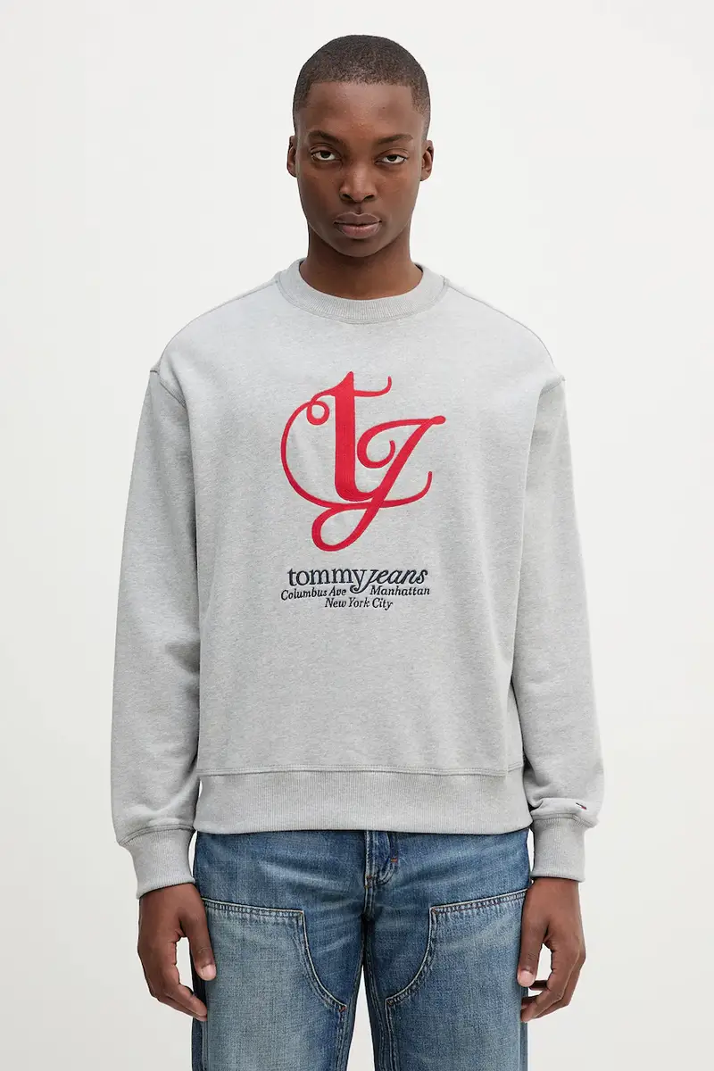 felpa in cotone uomo colore grigio DM0DM21614