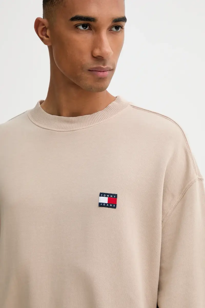 felpa in cotone uomo colore marrone con applicazione DM0DM22079 miniatura 4