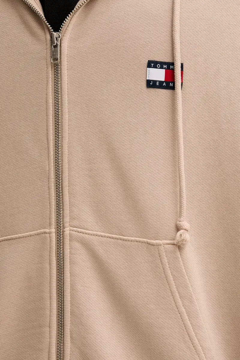 felpa in cotone uomo colore marrone con cappuccio con applicazione DM0DM22080 Beige miniatura 5