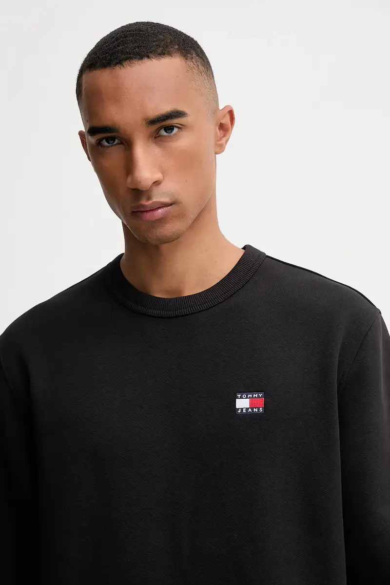 felpa in cotone uomo colore nero con applicazione DM0DM20660 miniatura 4