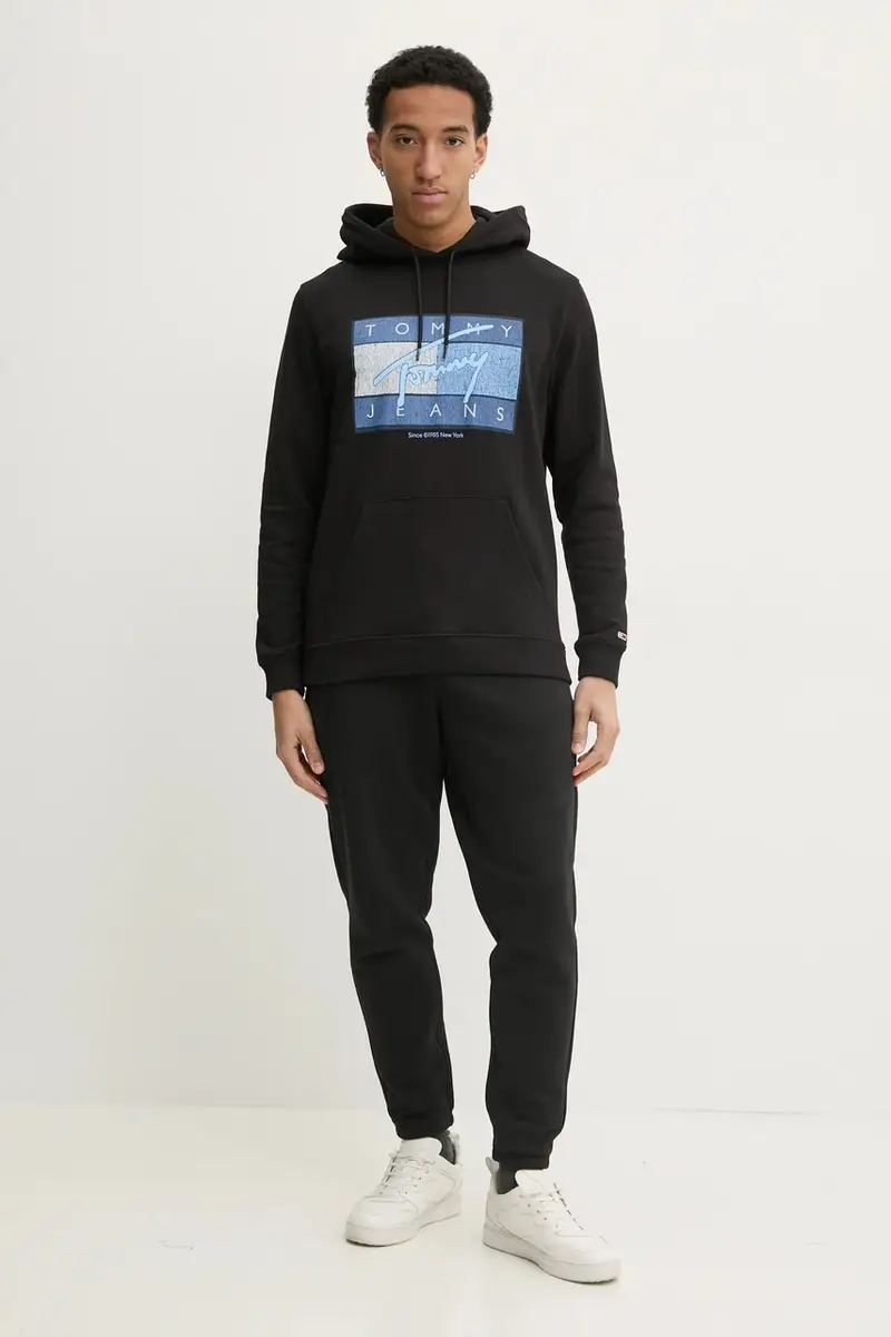 felpa in cotone uomo colore nero con cappuccio DM0DM21100 miniatura 2