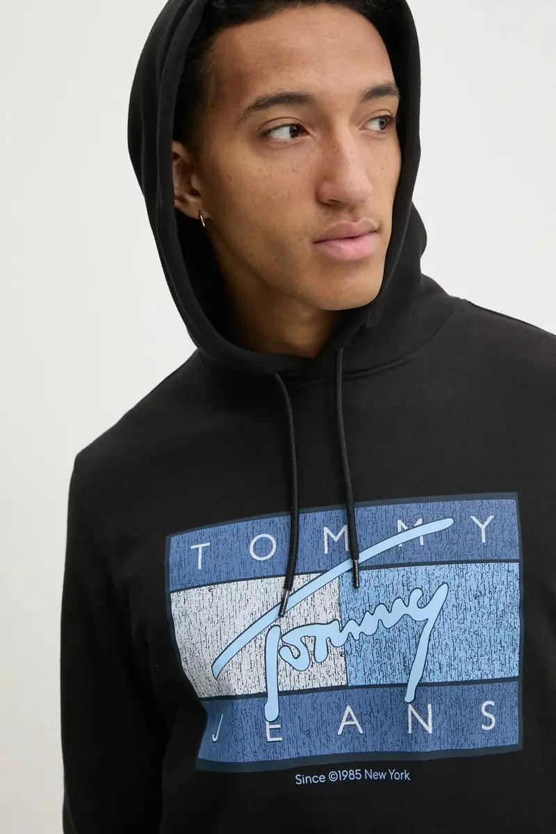 felpa in cotone uomo colore nero con cappuccio DM0DM21100 miniatura 4