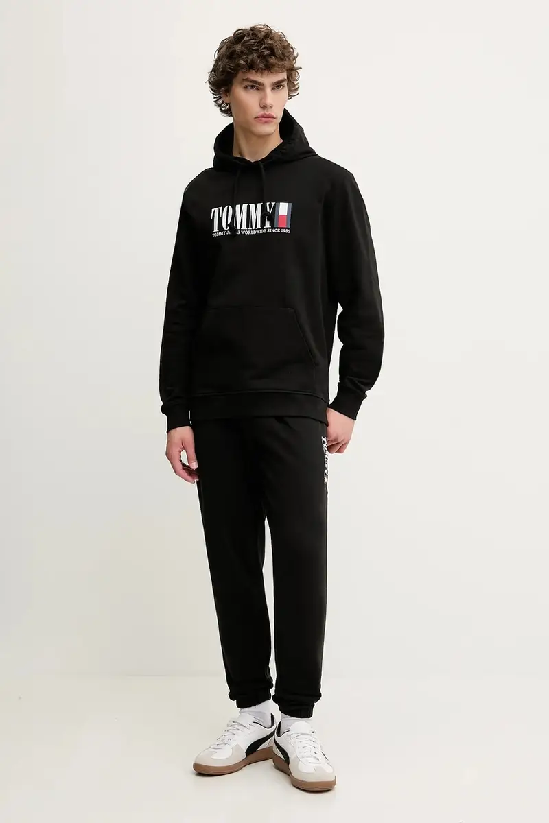 felpa in cotone uomo colore nero con cappuccio DM0DM22144 miniatura 2