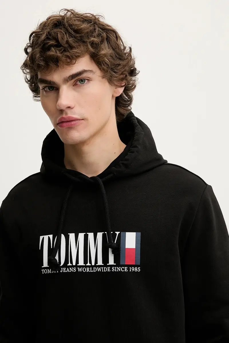 felpa in cotone uomo colore nero con cappuccio DM0DM22144 miniatura 4