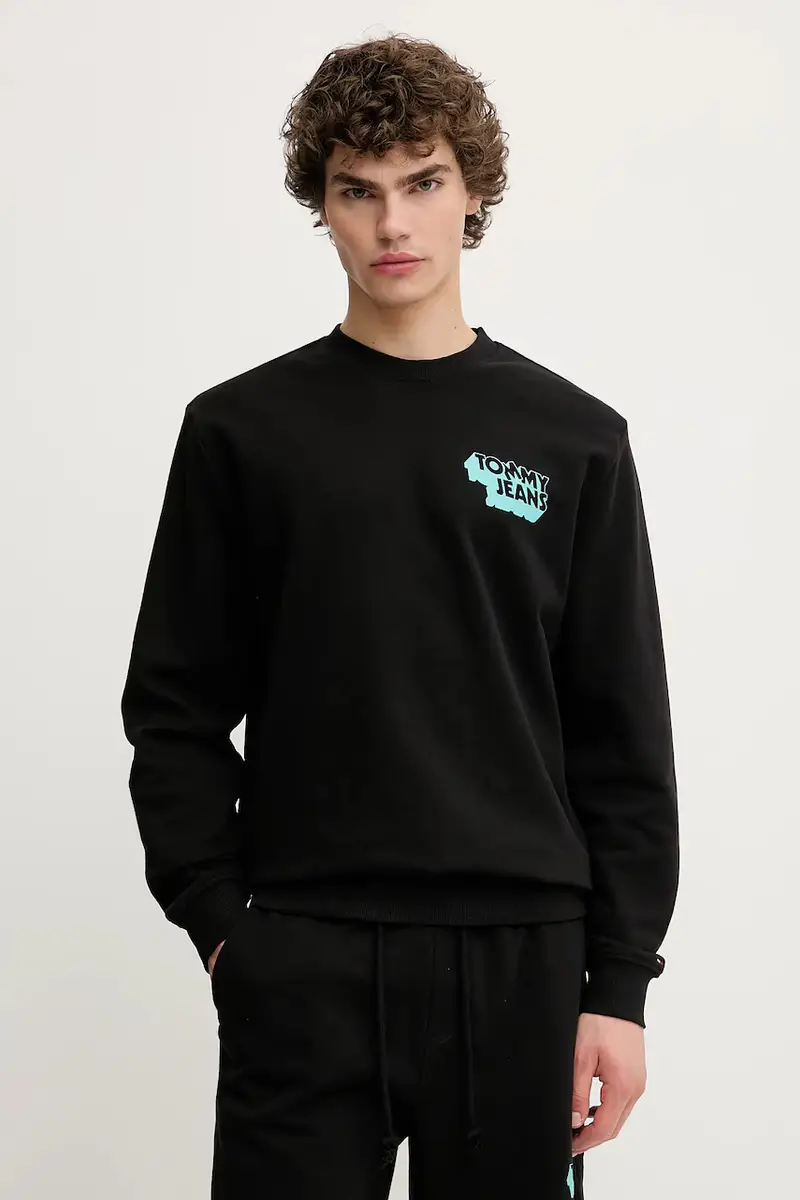 felpa in cotone uomo colore nero DM0DM21640