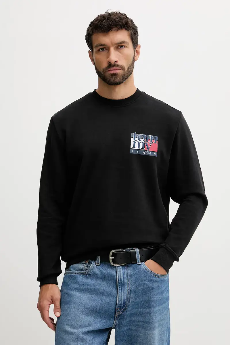 felpa in cotone uomo colore nero DM0DM22093