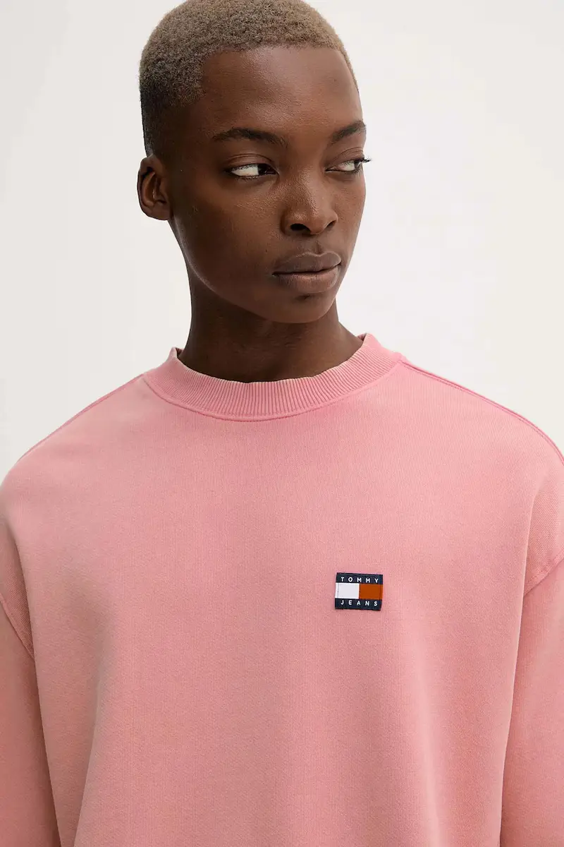 felpa in cotone uomo colore rosa con applicazione DM0DM22079 miniatura 4