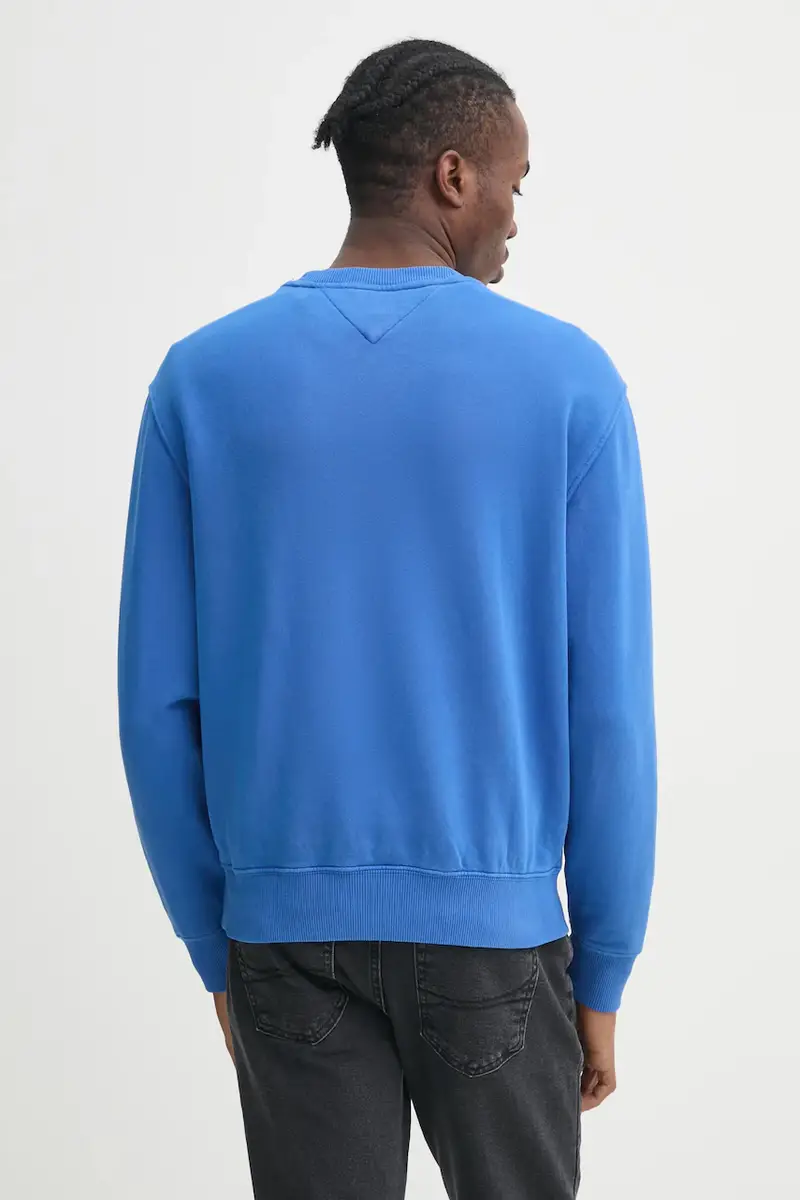 felpa in cotone uomo colore turchese con applicazione DM0DM20262 Violetto miniatura 3