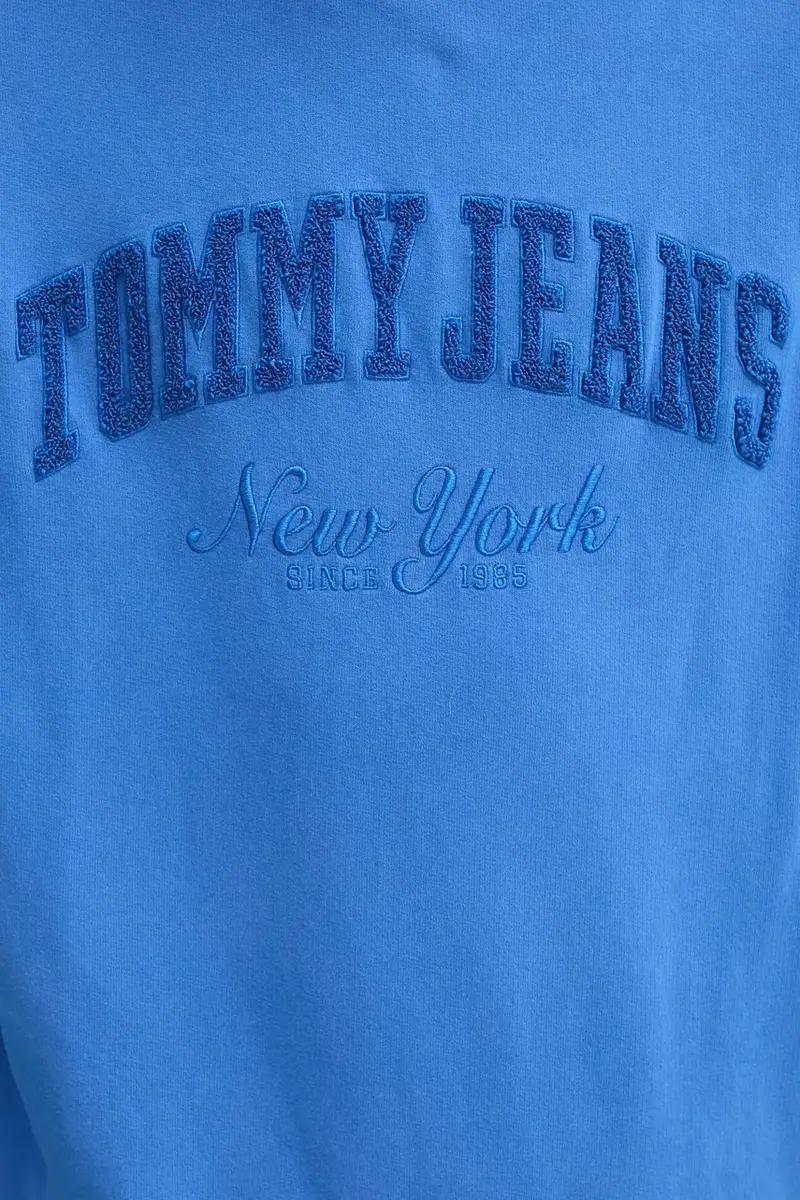 felpa in cotone uomo colore turchese con applicazione DM0DM20262 Violetto miniatura 5