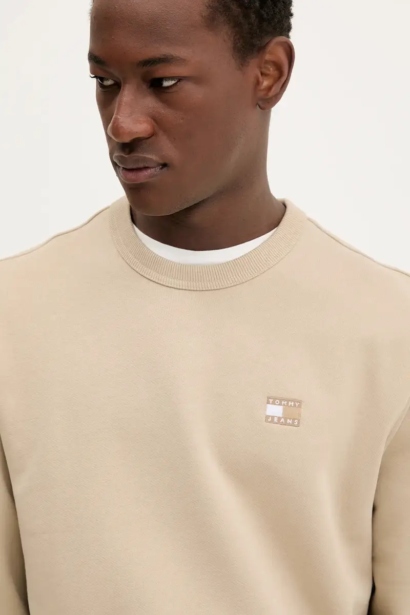 felpa in cotone uomo colore verde con applicazione DM0DM20660 miniatura 3