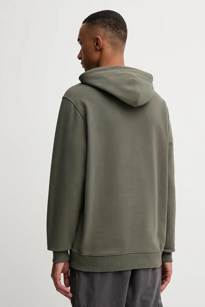 felpa in cotone uomo colore verde con cappuccio DM0DM22086 miniatura 3