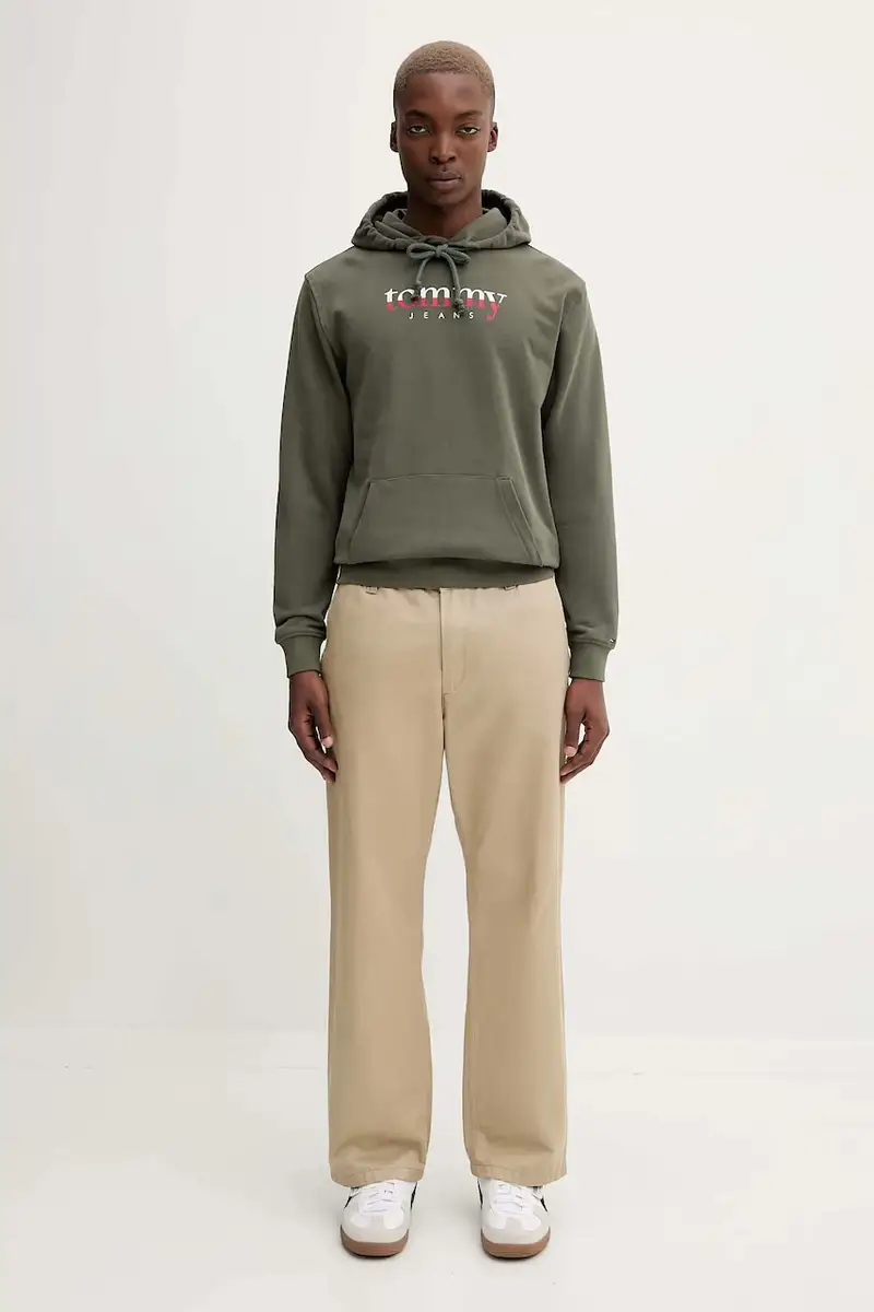 felpa in cotone uomo colore verde con cappuccio DM0DM22113 miniatura 2